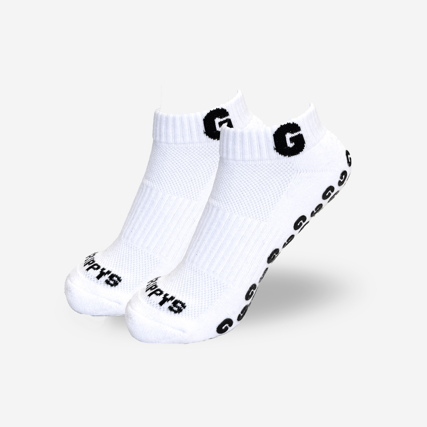 White Ankle Ghrippys | Studio Grip Socks - Ghrippys