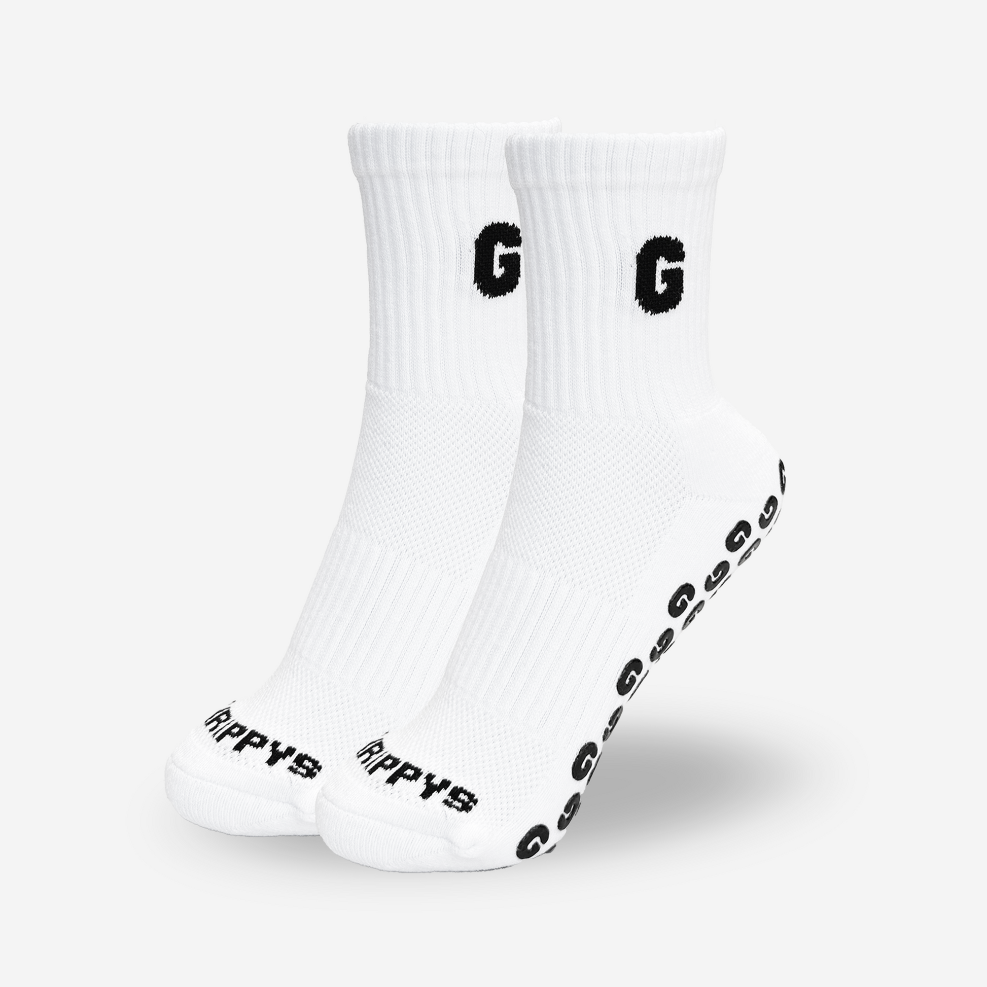 White Crew Ghrippys | Studio Grip Socks - Ghrippys