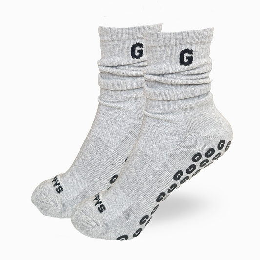 Grey Scrunch Ghrippys | Studio Grip Socks